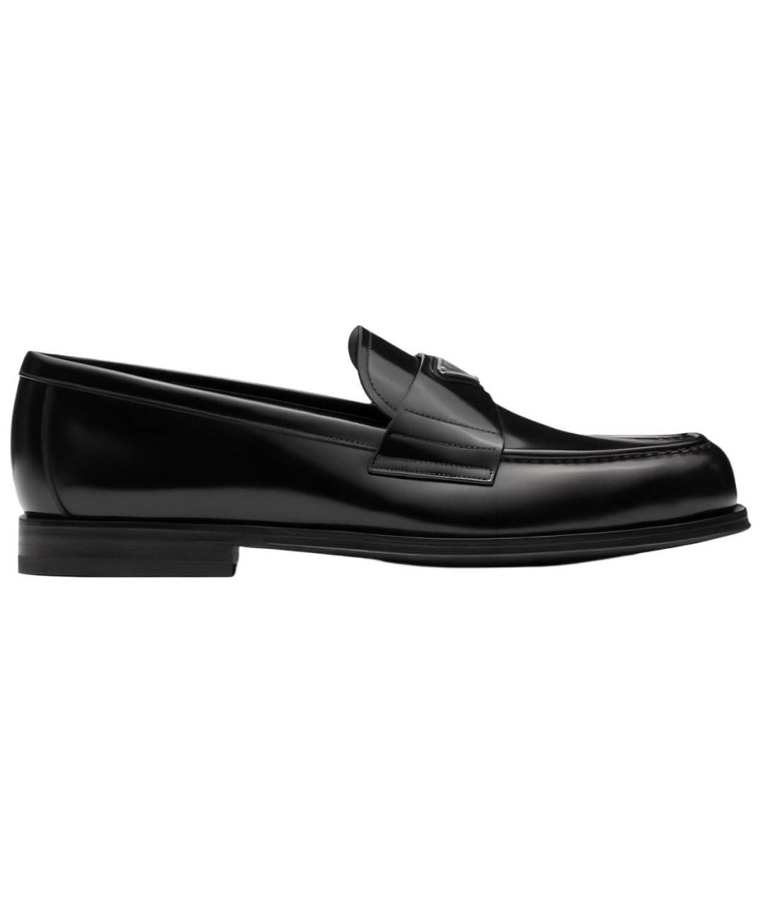 PRADA Черные кожаные лоферы, фото 1