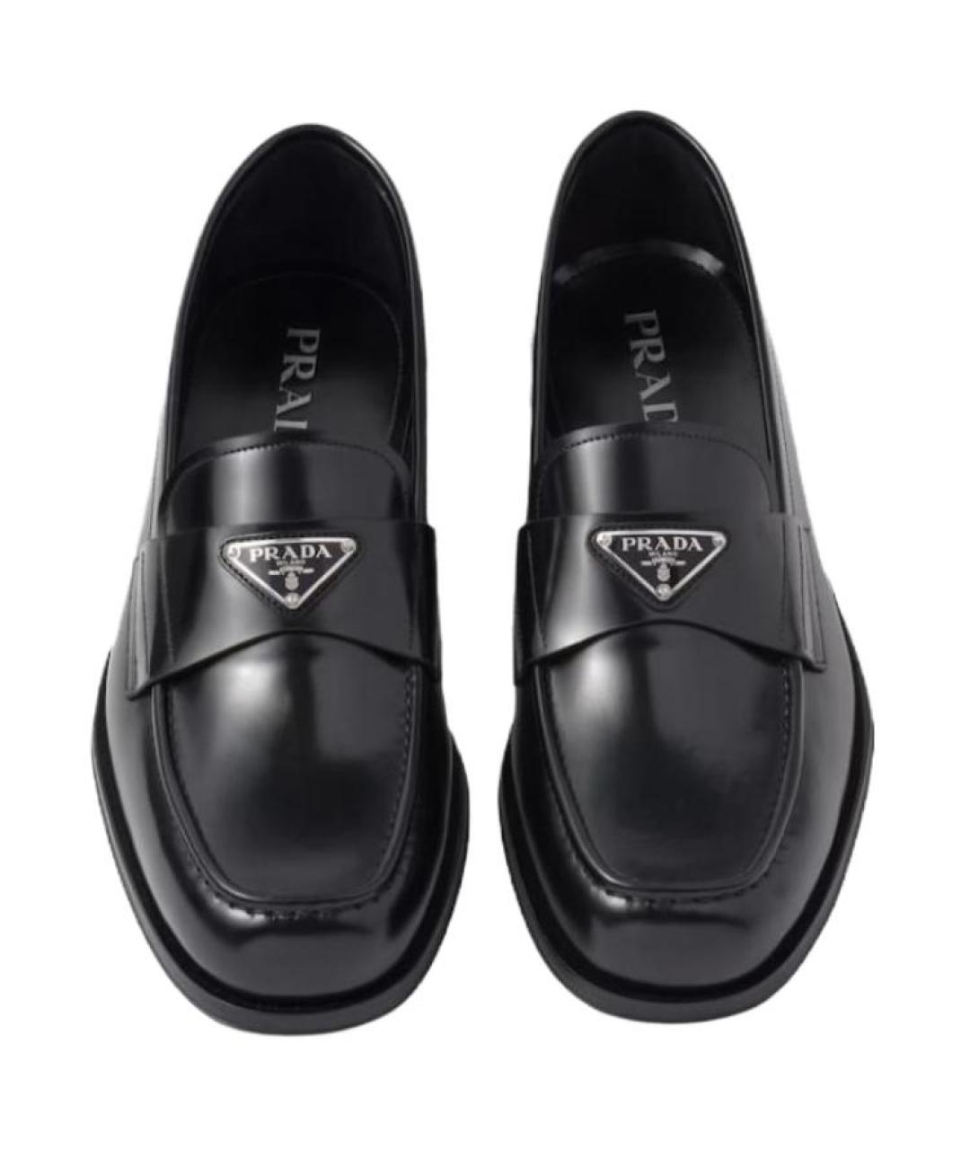 PRADA Черные кожаные лоферы, фото 5