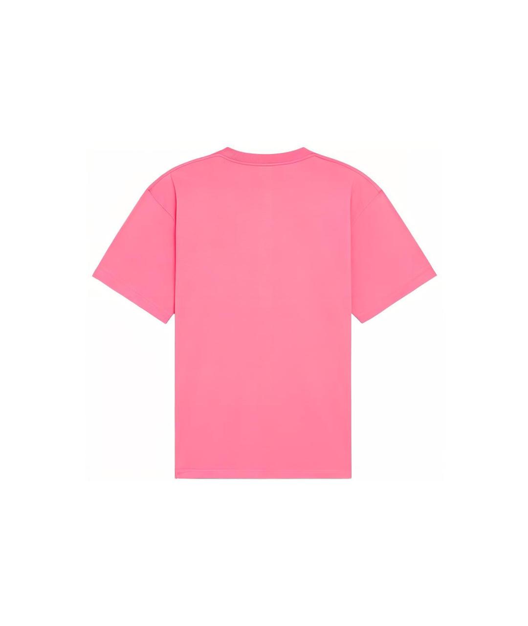 CELINE Розовая хлопковая футболка, фото 2