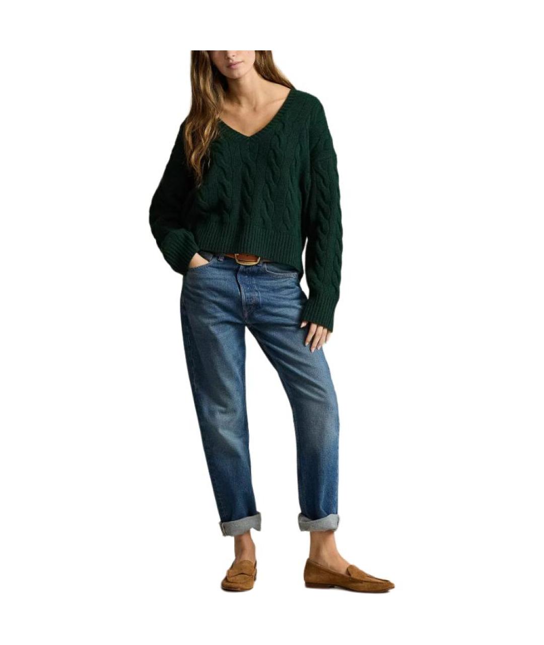 POLO RALPH LAUREN Зеленый джемпер / свитер, фото 4