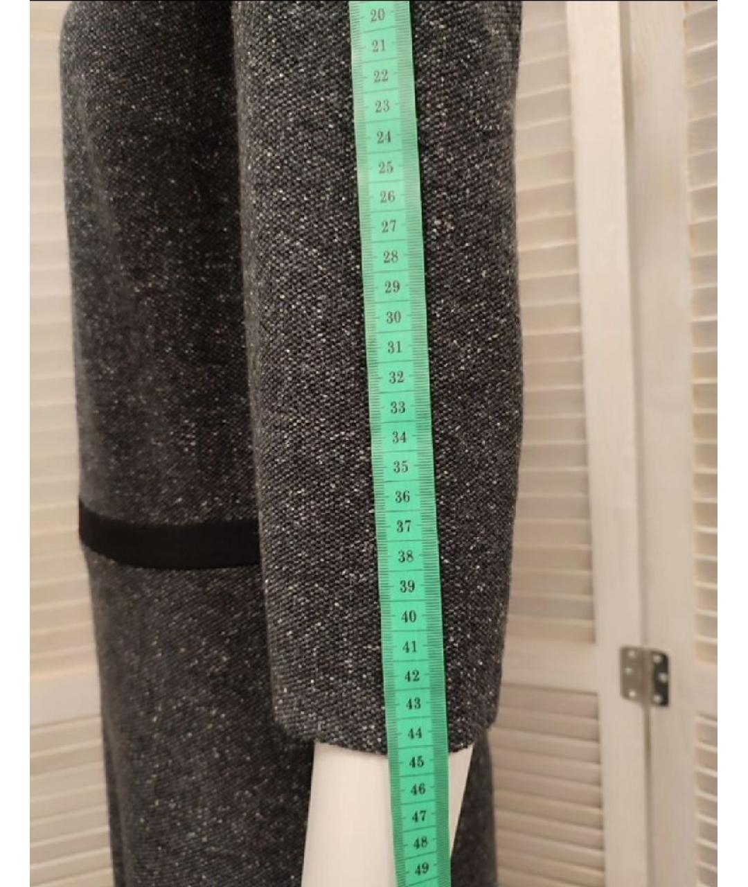 HUGO BOSS Серое шерстяное повседневное платье, фото 6