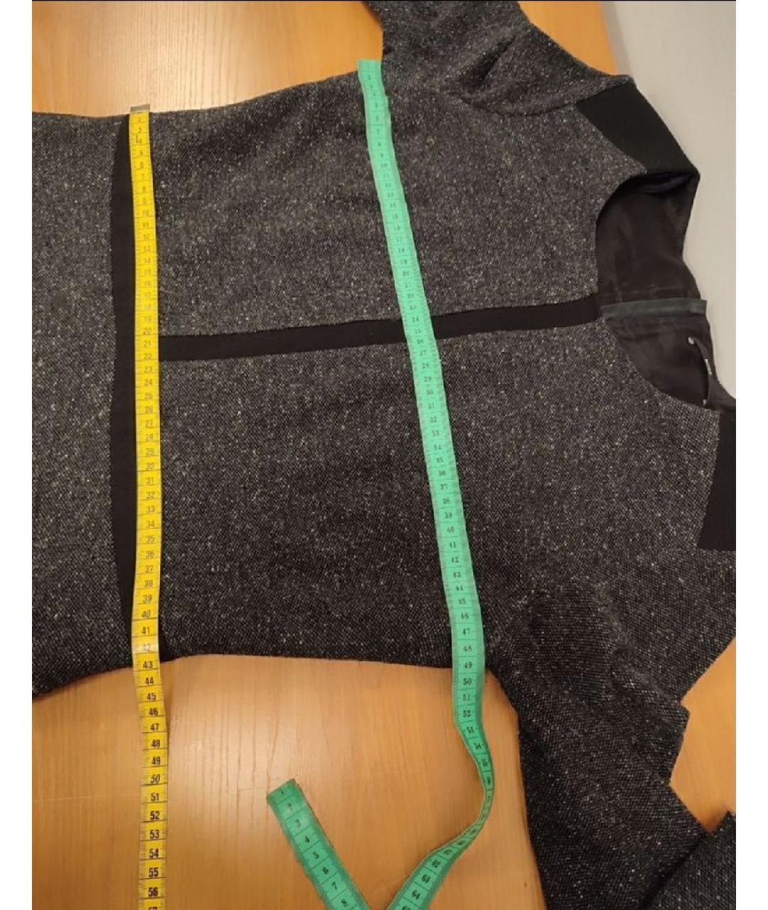 HUGO BOSS Серое шерстяное повседневное платье, фото 7