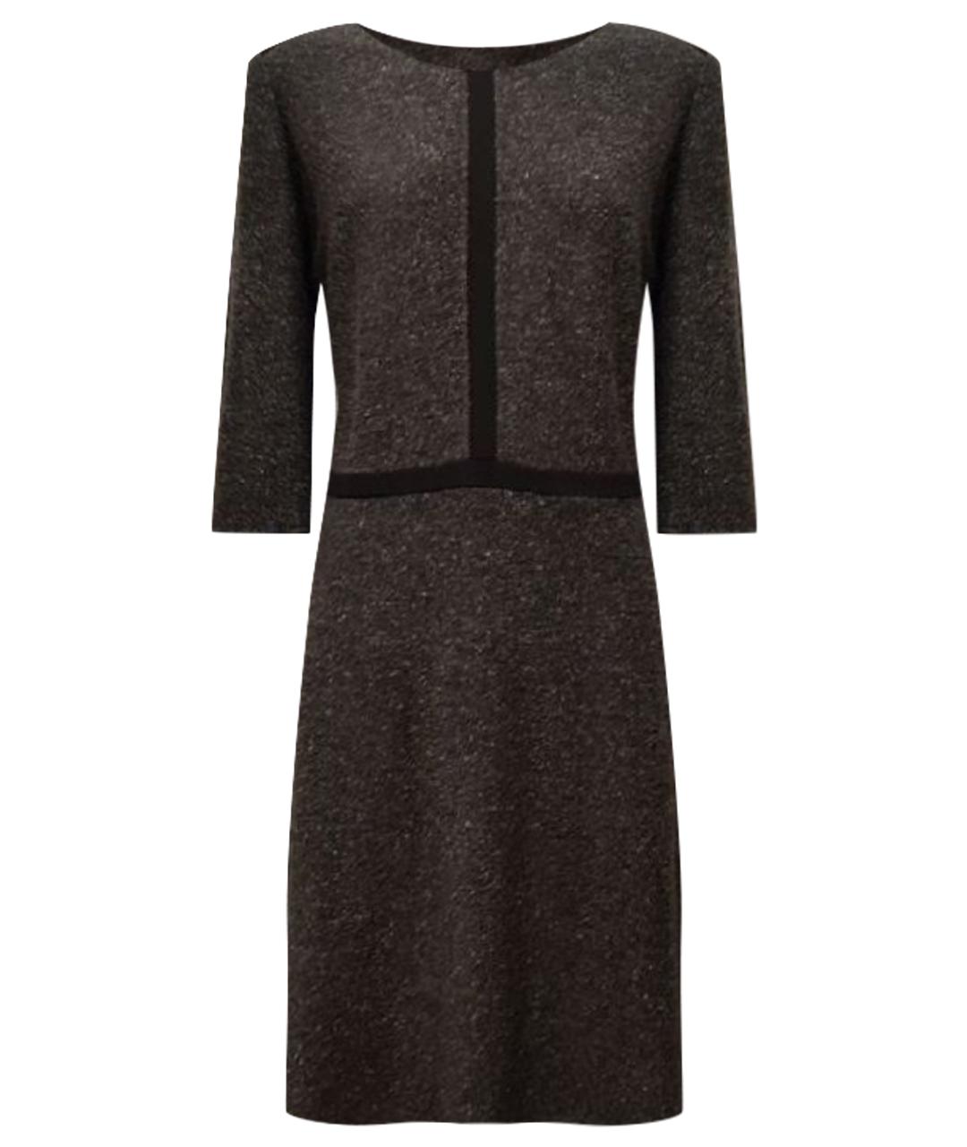 HUGO BOSS Серое шерстяное повседневное платье, фото 1