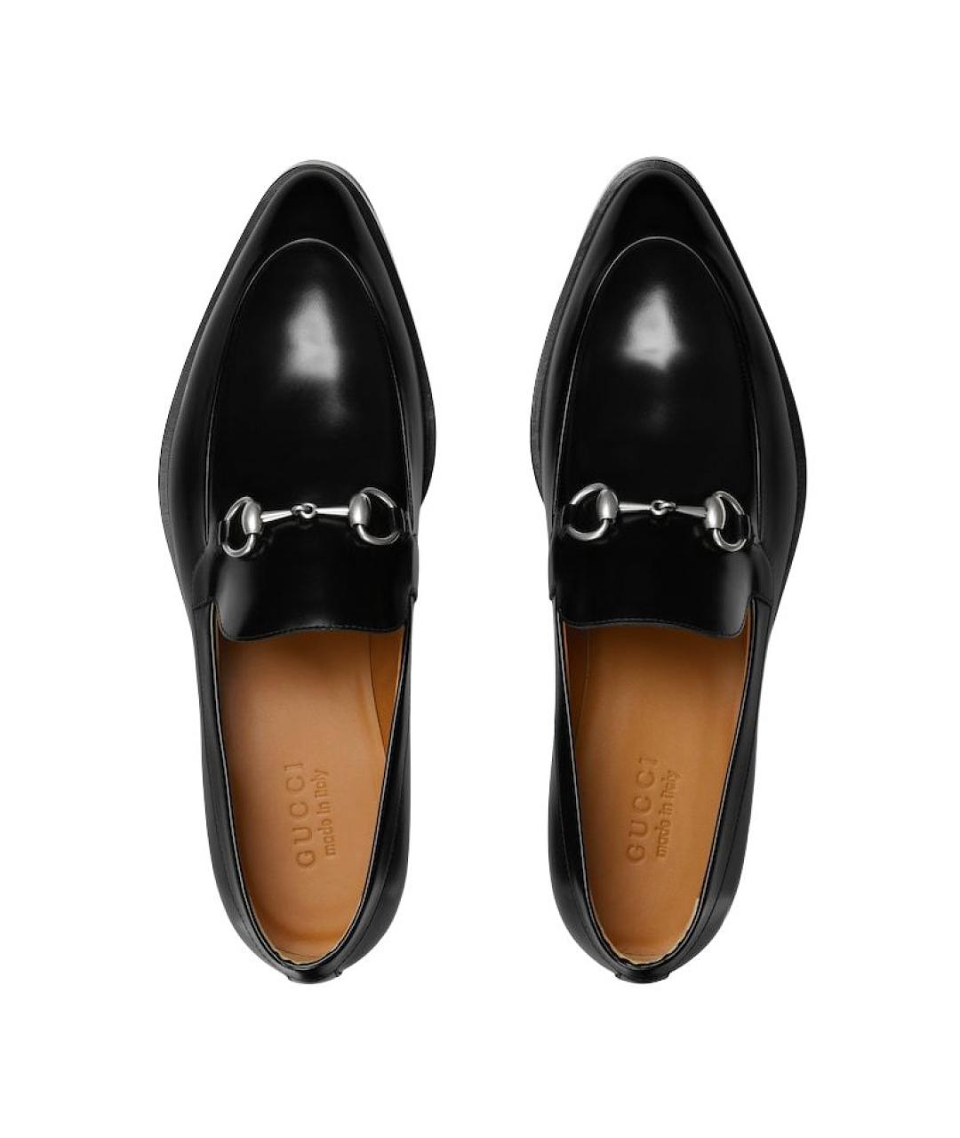 GUCCI Черные кожаные лоферы, фото 4