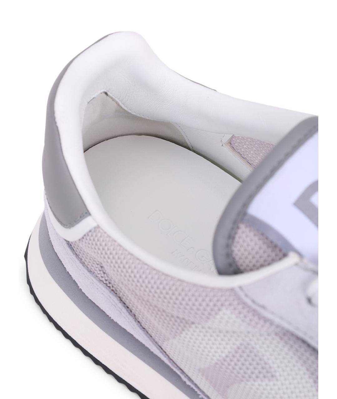 DOLCE&GABBANA Серые замшевые низкие кроссовки / кеды, фото 6