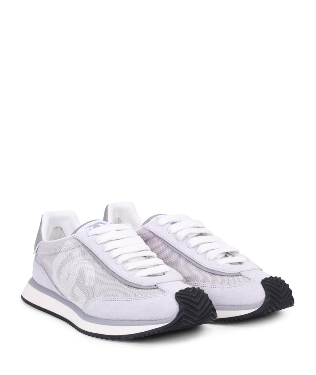 DOLCE&GABBANA Серые замшевые низкие кроссовки / кеды, фото 2