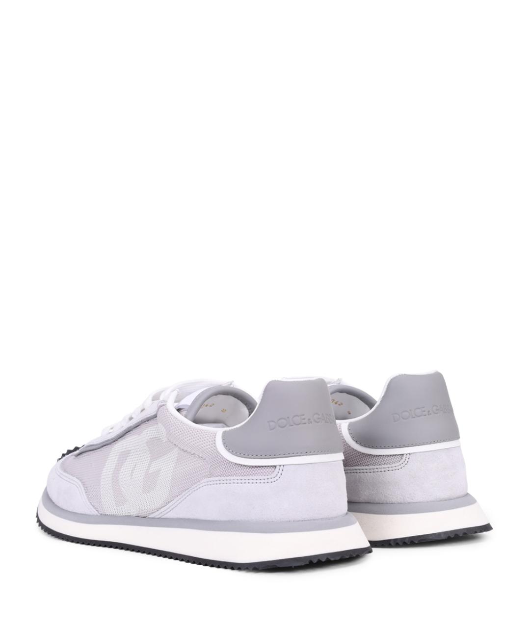 DOLCE&GABBANA Серые замшевые низкие кроссовки / кеды, фото 4