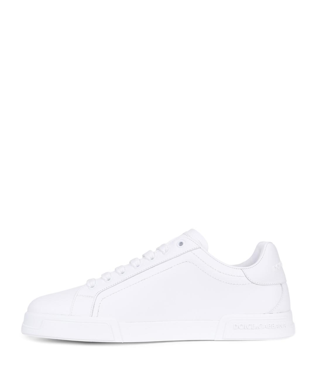 DOLCE&GABBANA Белые кожаные высокие кроссовки / кеды, фото 3