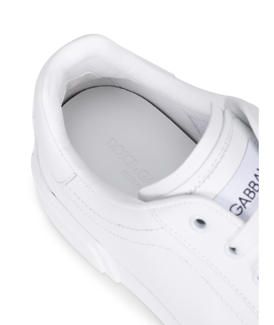 DOLCE&GABBANA Белые кожаные высокие кроссовки / кеды, фото 6