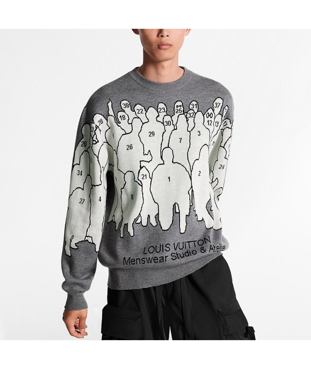 LOUIS VUITTON Серый джемпер / свитер, фото 3