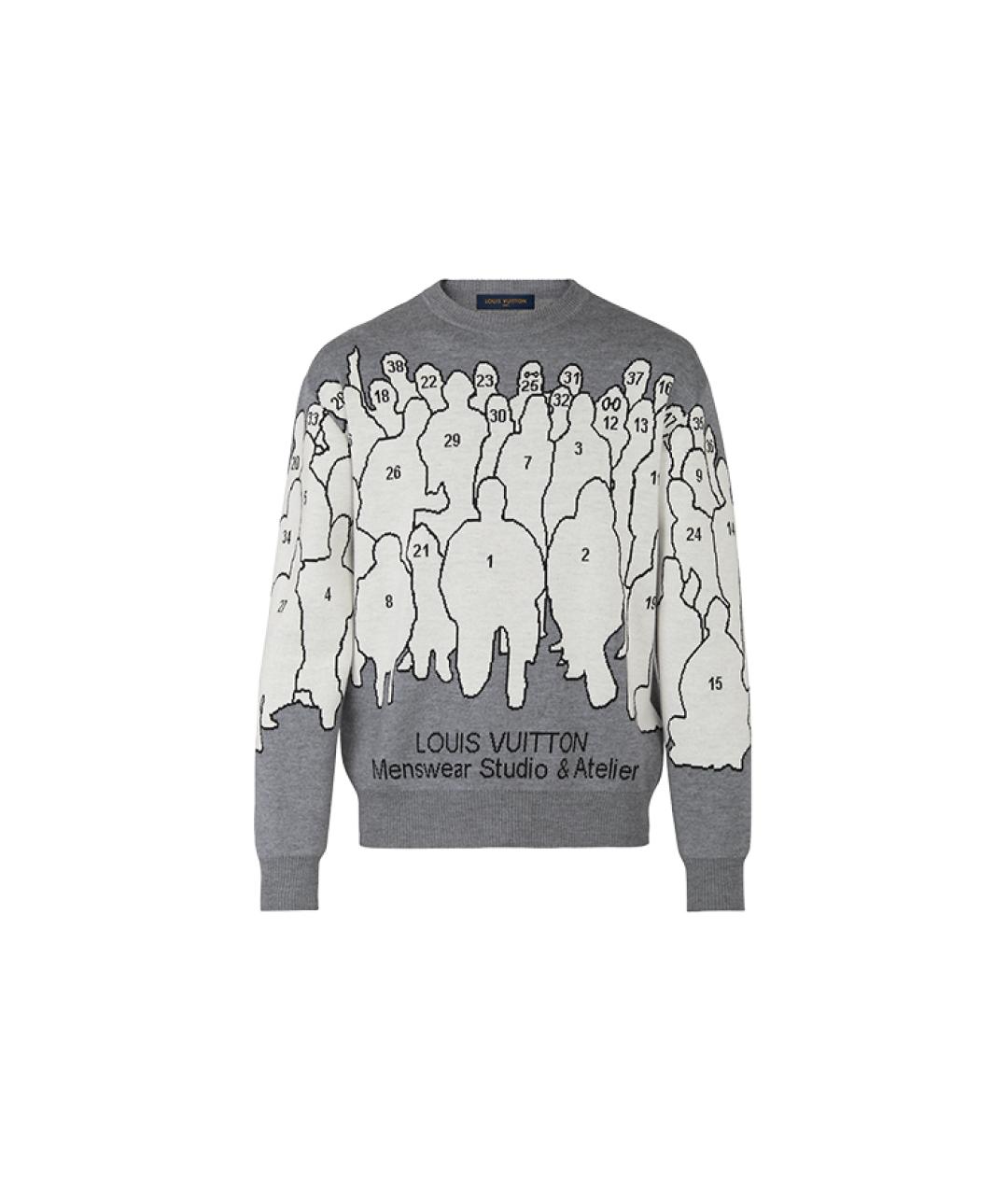 LOUIS VUITTON Серый джемпер / свитер, фото 4