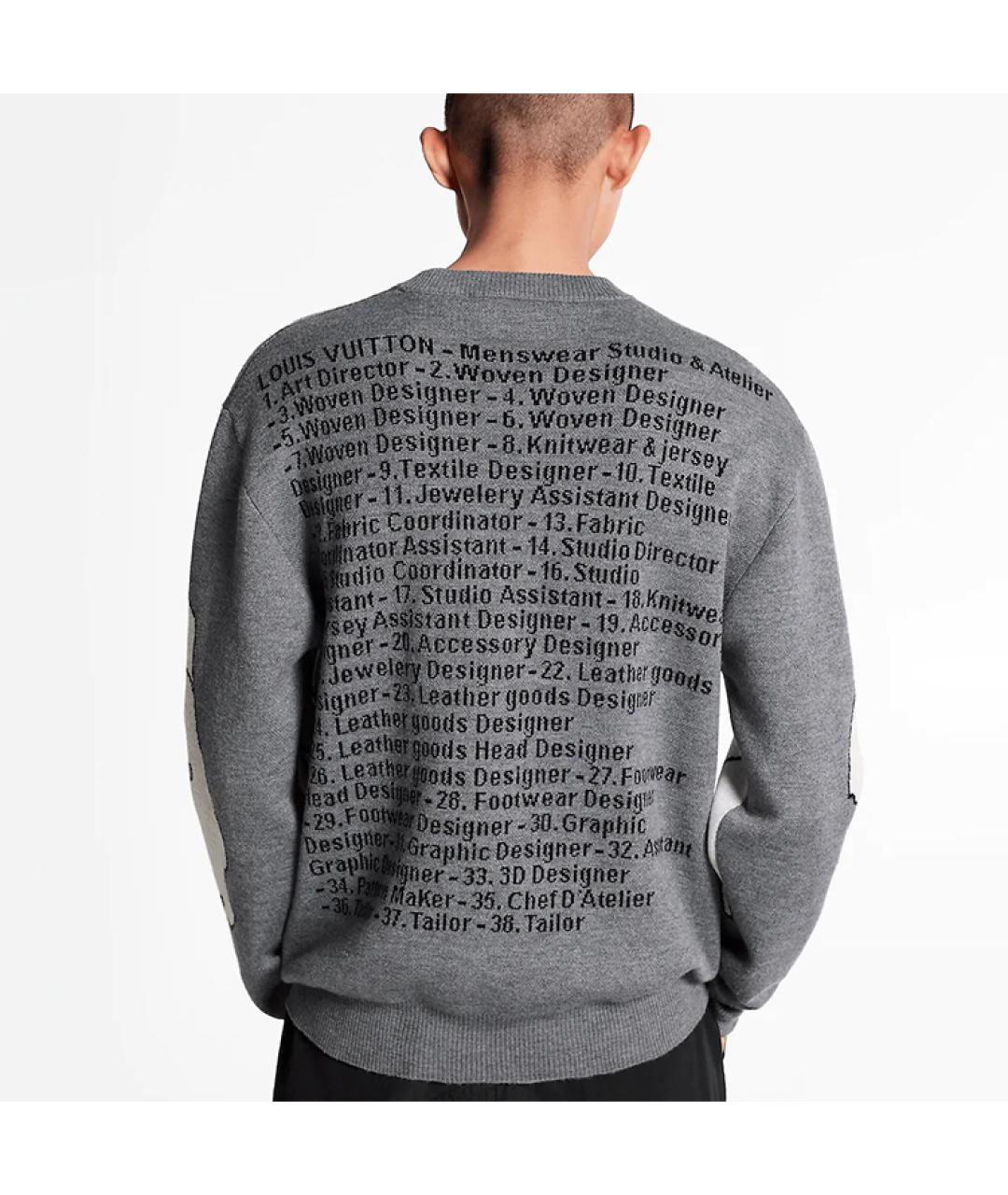 LOUIS VUITTON Серый джемпер / свитер, фото 2