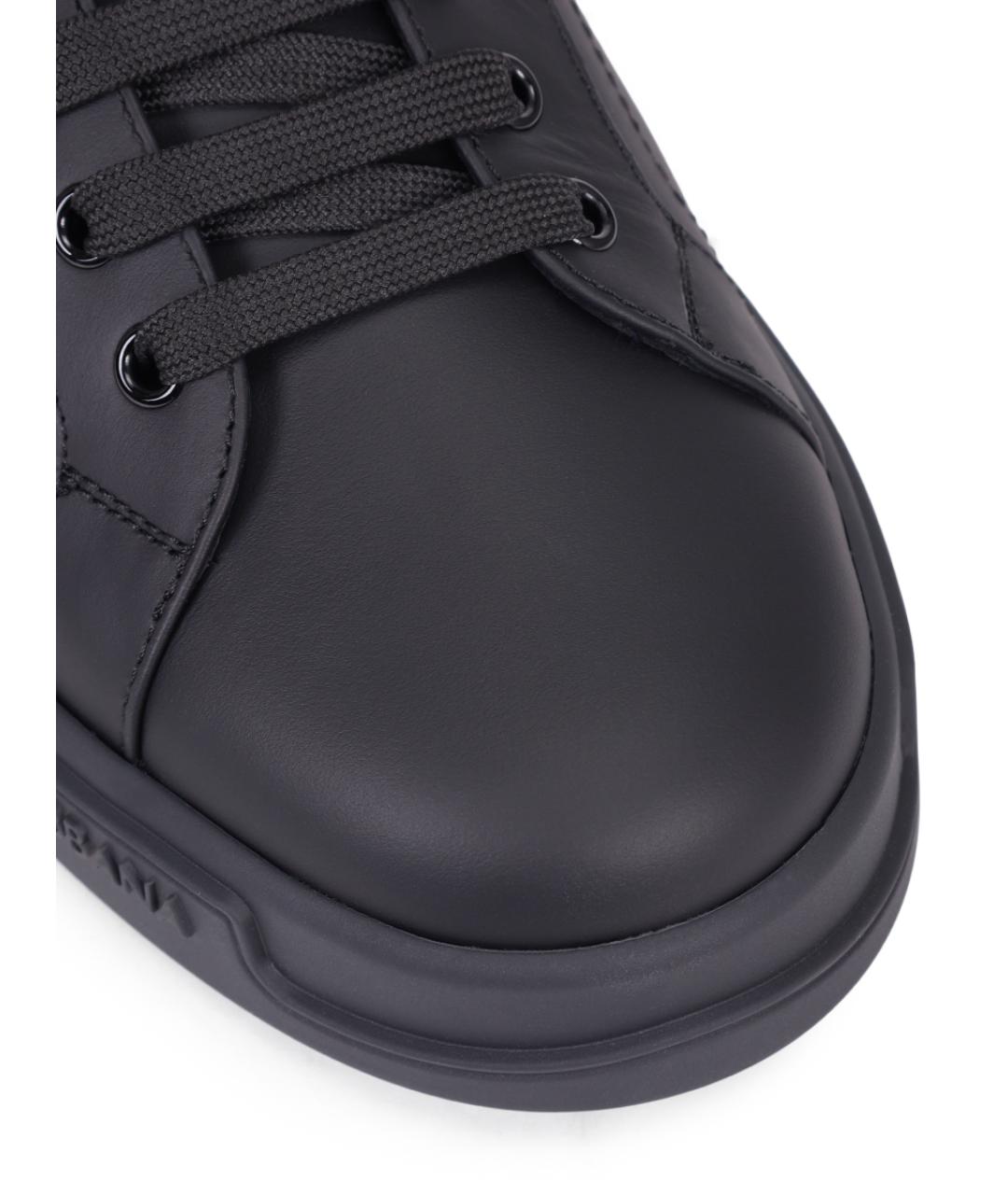 DOLCE&GABBANA Черные кожаные низкие кроссовки / кеды, фото 5