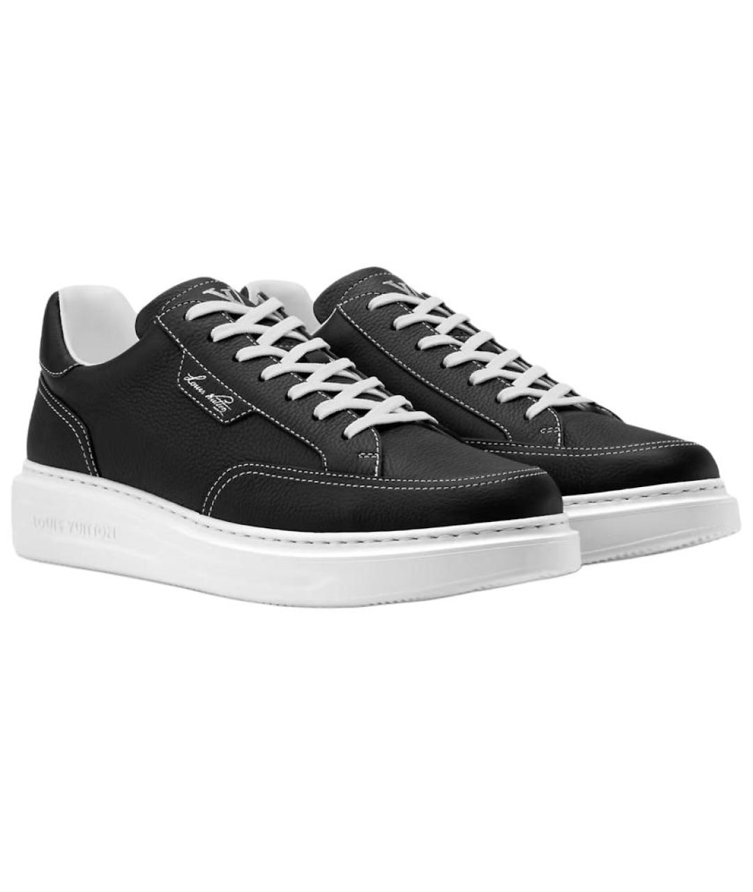 LOUIS VUITTON Черные низкие кроссовки / кеды, фото 3