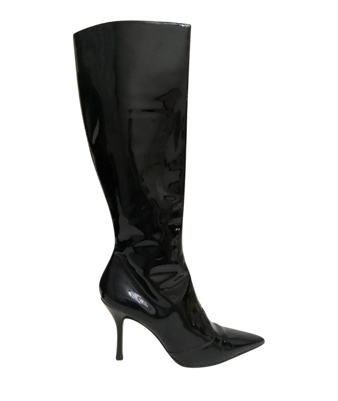 DOLCE&GABBANA Черные сапоги из лакированной кожи, фото 1