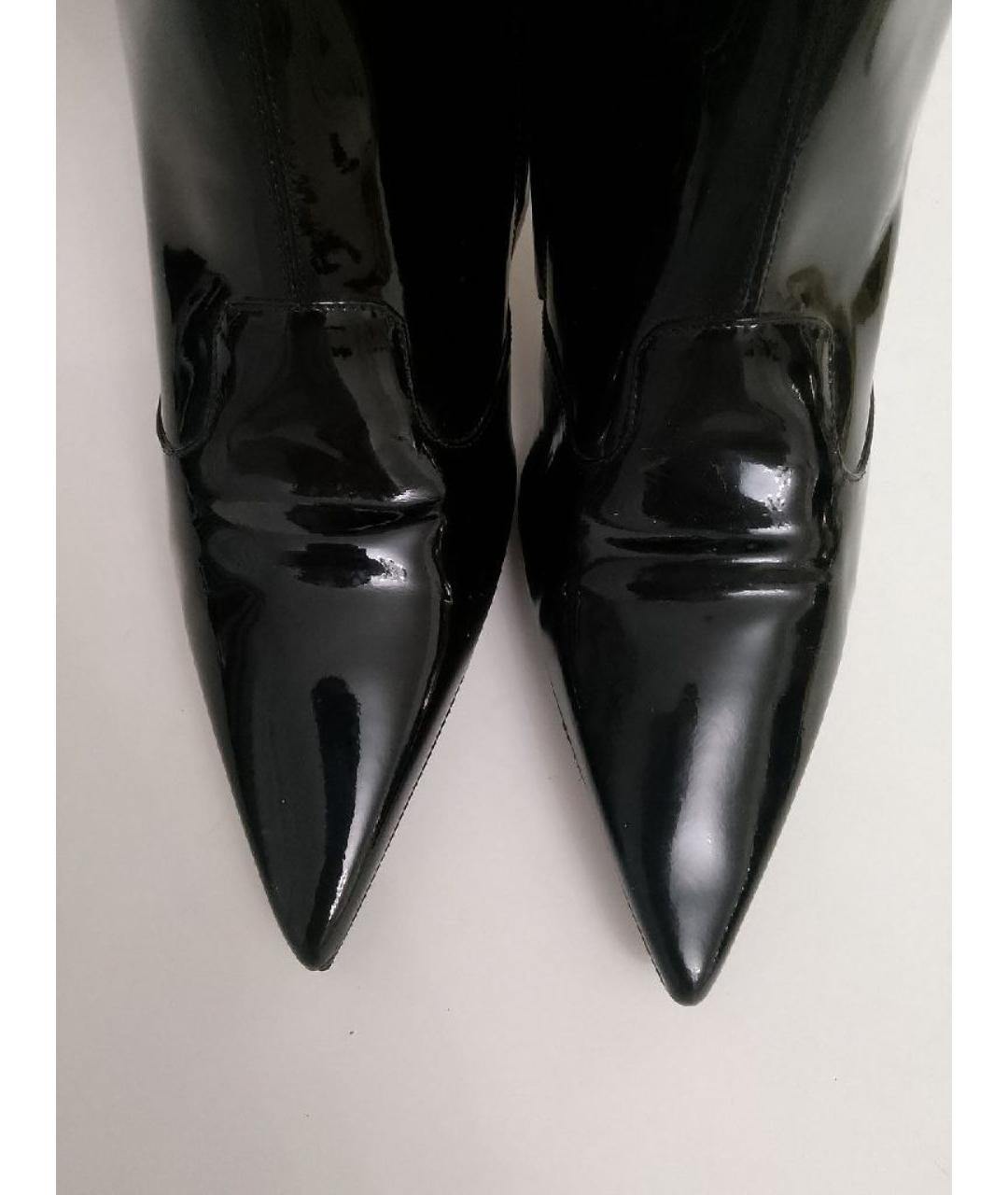 DOLCE&GABBANA Черные сапоги из лакированной кожи, фото 3