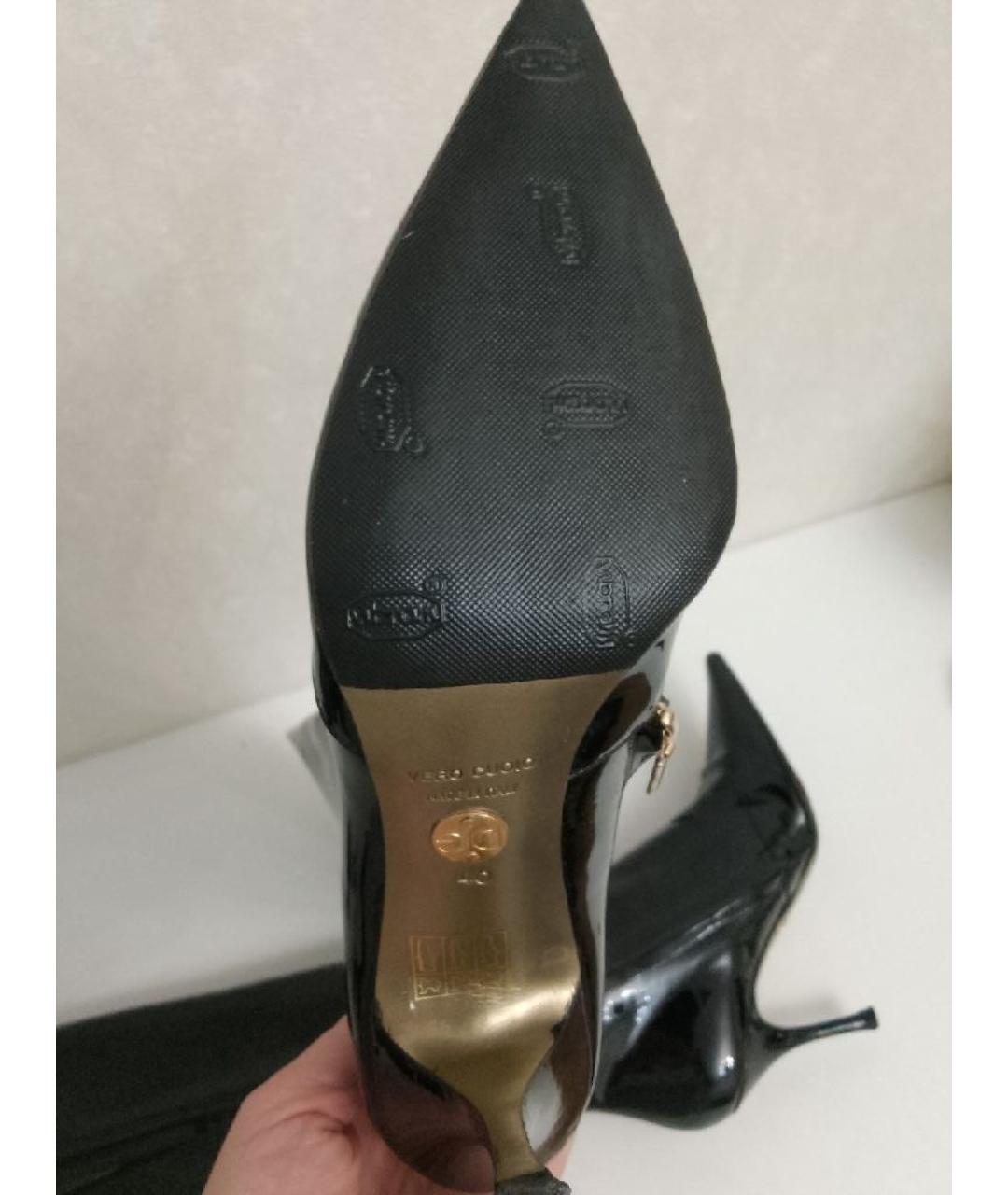 DOLCE&GABBANA Черные сапоги из лакированной кожи, фото 9