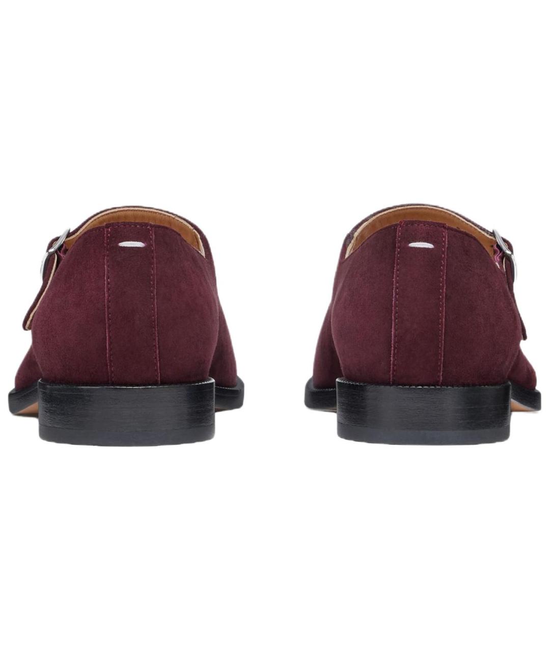 MAISON MARGIELA Бордовые замшевые балетки, фото 5