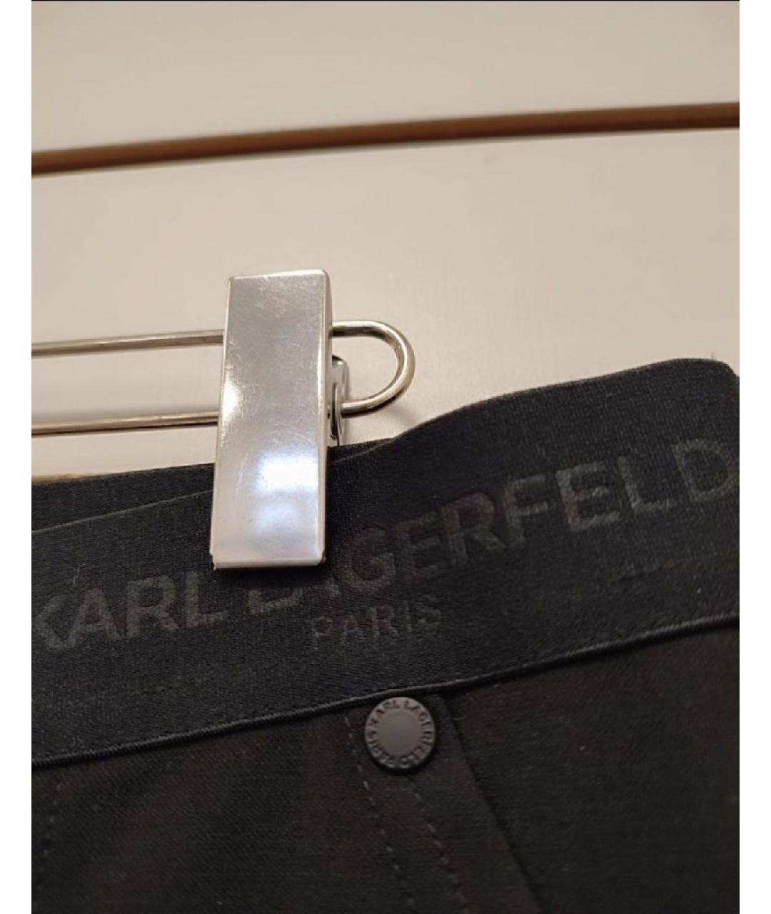 KARL LAGERFELD Черные леггинсы и велосипедки, фото 4