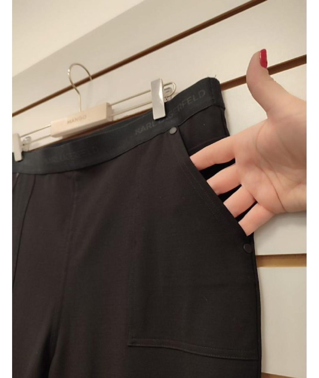 KARL LAGERFELD Черные леггинсы и велосипедки, фото 5