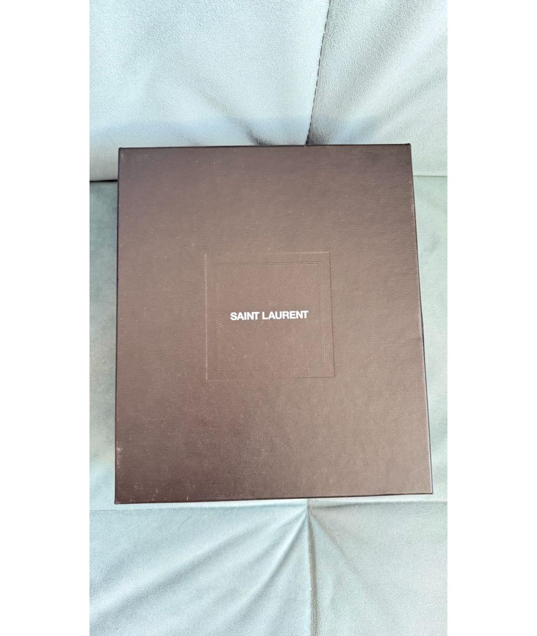 SAINT LAURENT Черная кожаная сумка через плечо, фото 7