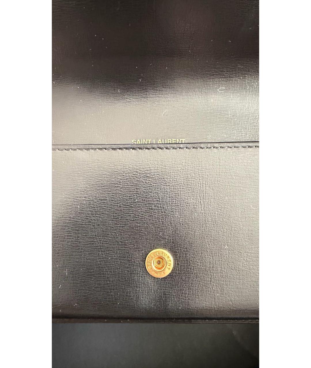 SAINT LAURENT Черная кожаная сумка через плечо, фото 4