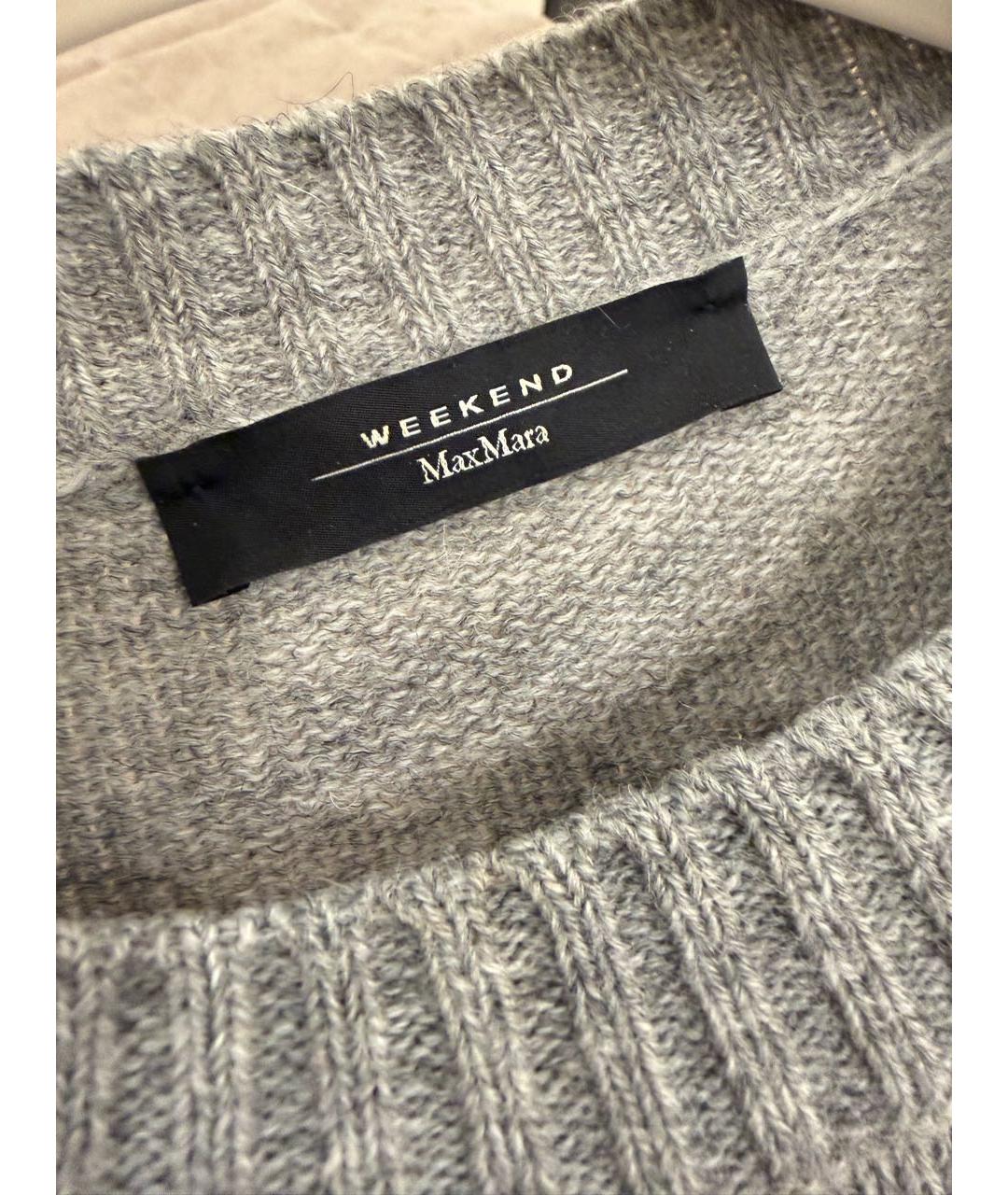 WEEKEND MAX MARA Серый шерстяной джемпер / свитер, фото 6