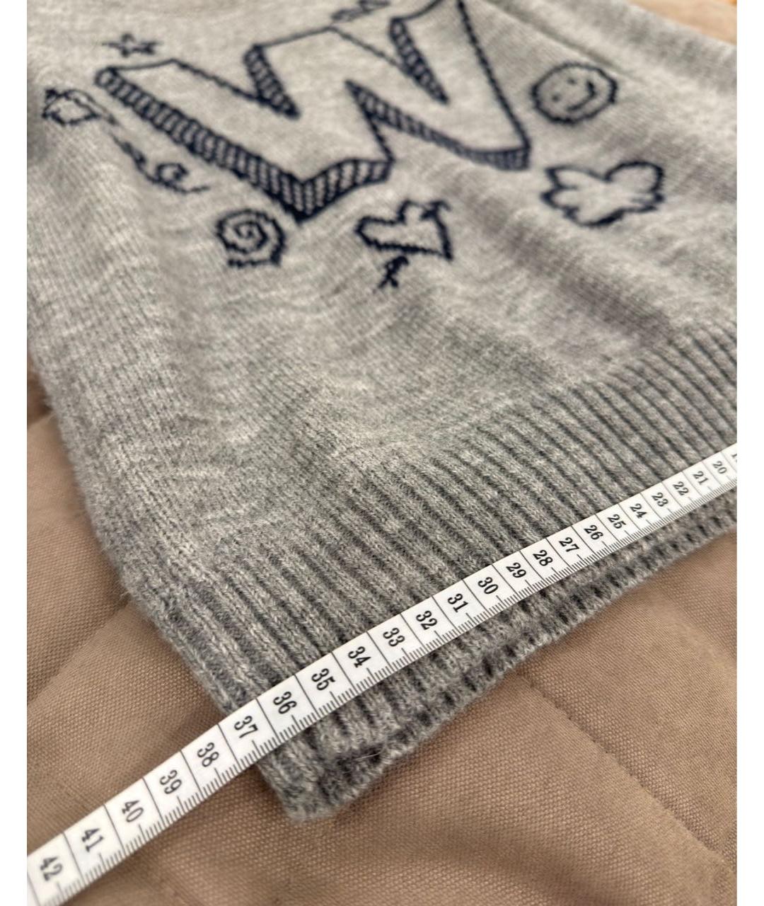 WEEKEND MAX MARA Серый шерстяной джемпер / свитер, фото 3