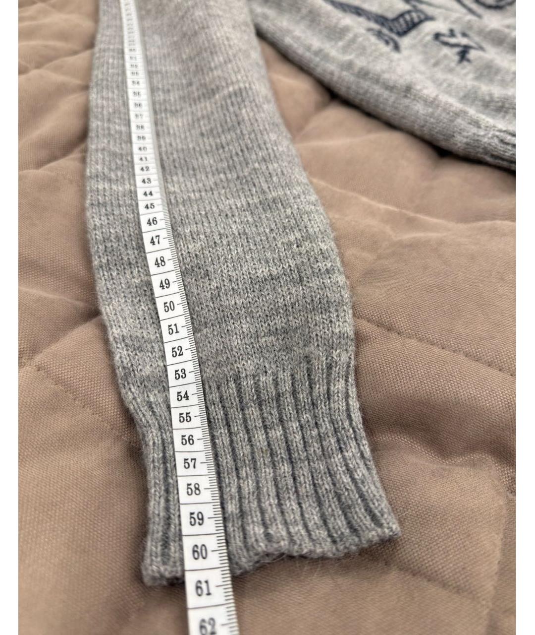 WEEKEND MAX MARA Серый шерстяной джемпер / свитер, фото 4