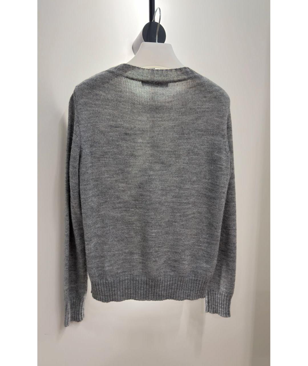 WEEKEND MAX MARA Серый шерстяной джемпер / свитер, фото 2