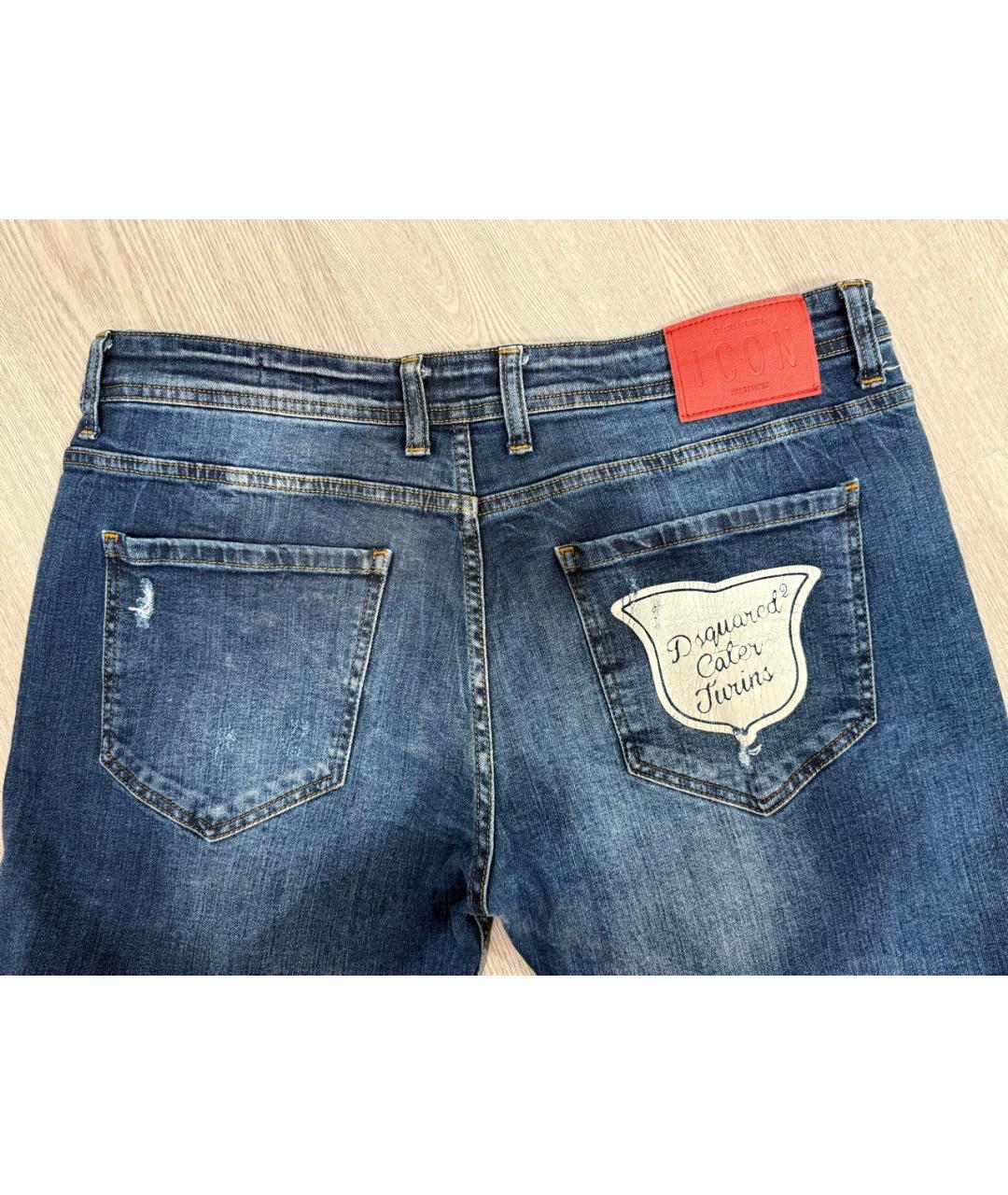 DSQUARED2 Синие хлопковые джинсы скинни, фото 5