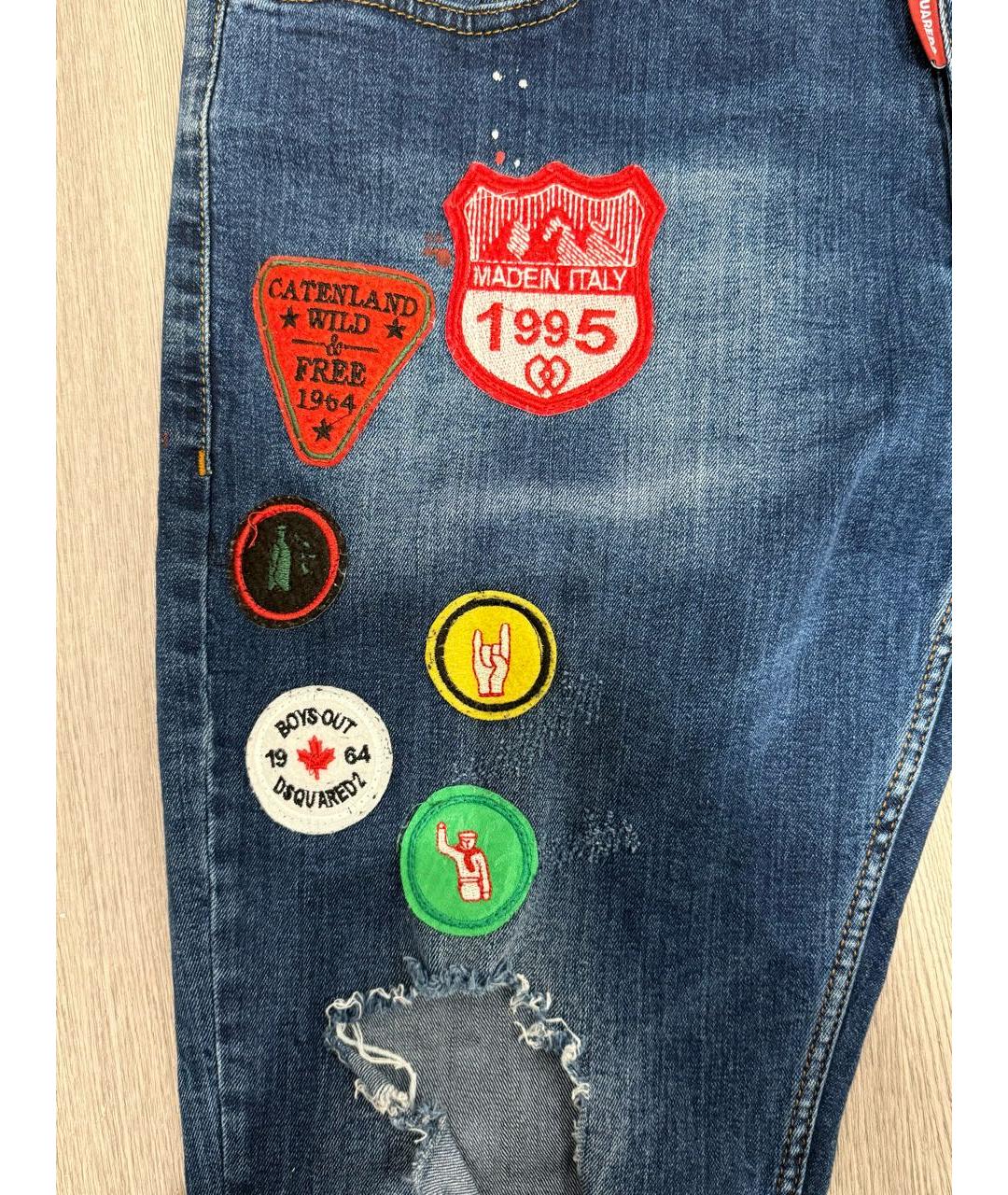 DSQUARED2 Синие хлопковые джинсы скинни, фото 3