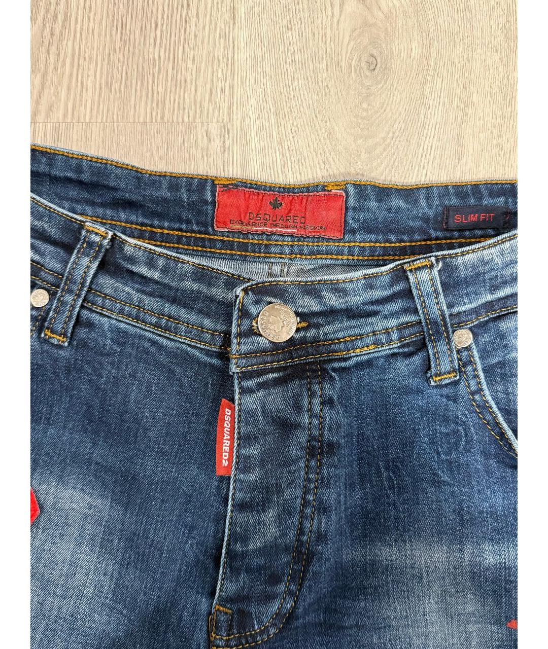 DSQUARED2 Синие хлопковые джинсы скинни, фото 4