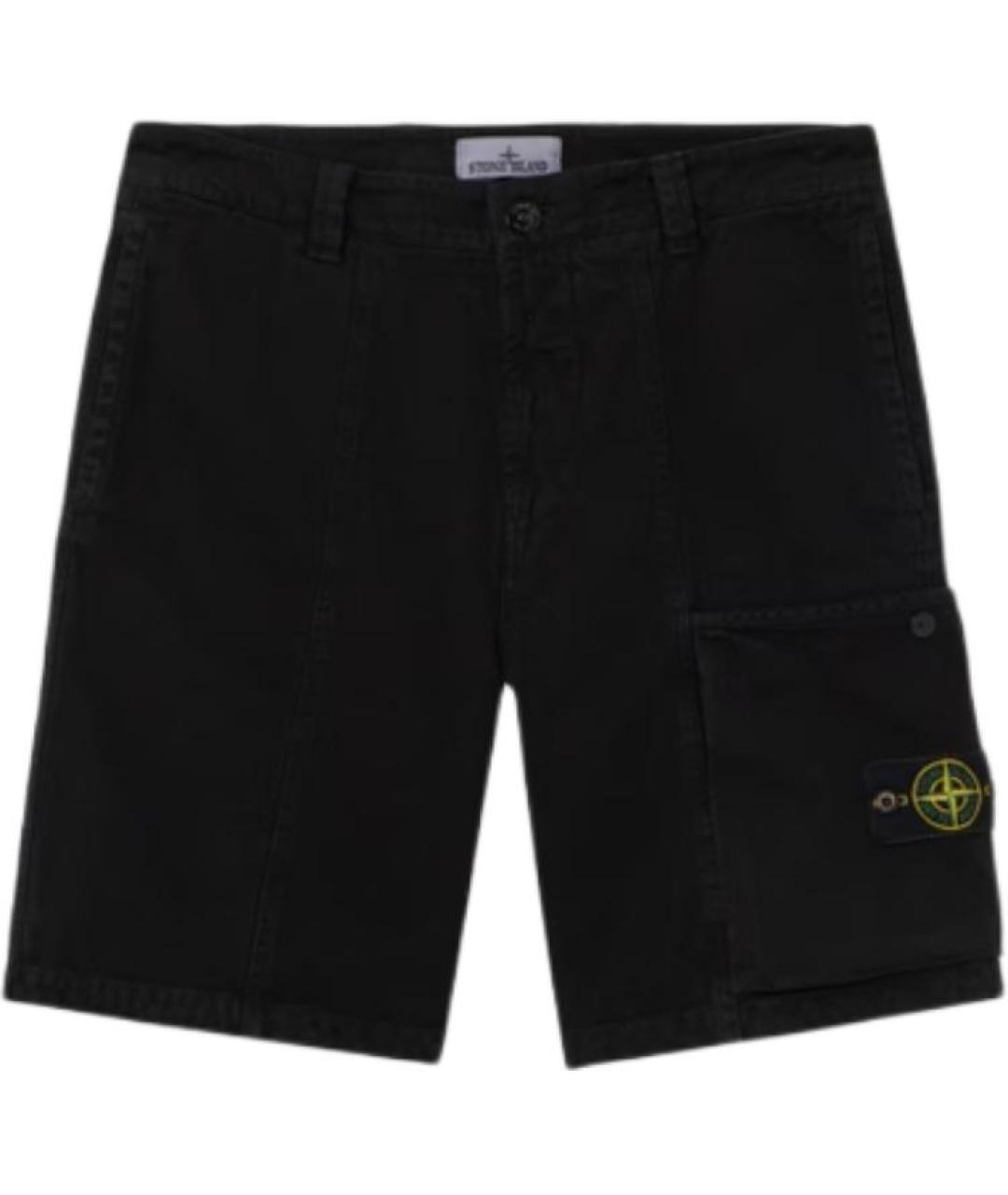 STONE ISLAND Черные шорты, фото 1