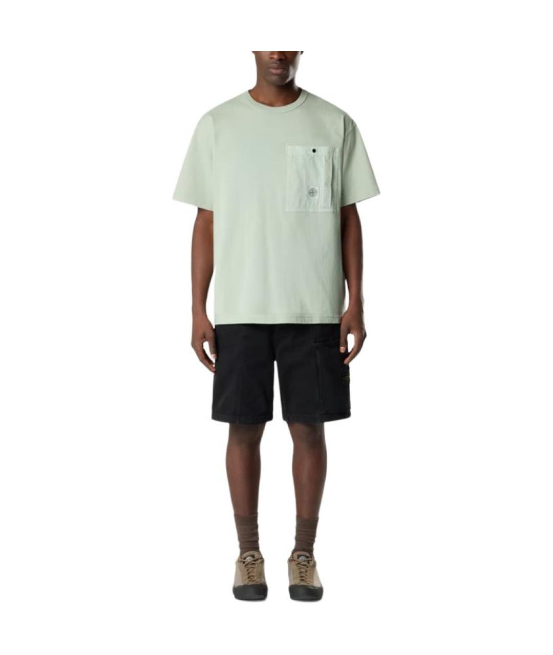 STONE ISLAND Черные шорты, фото 3