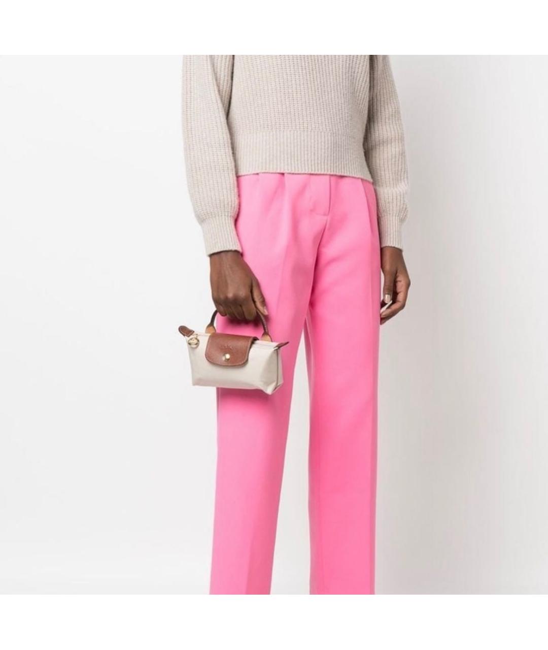 LONGCHAMP Бежевая тканевая сумка с короткими ручками, фото 2