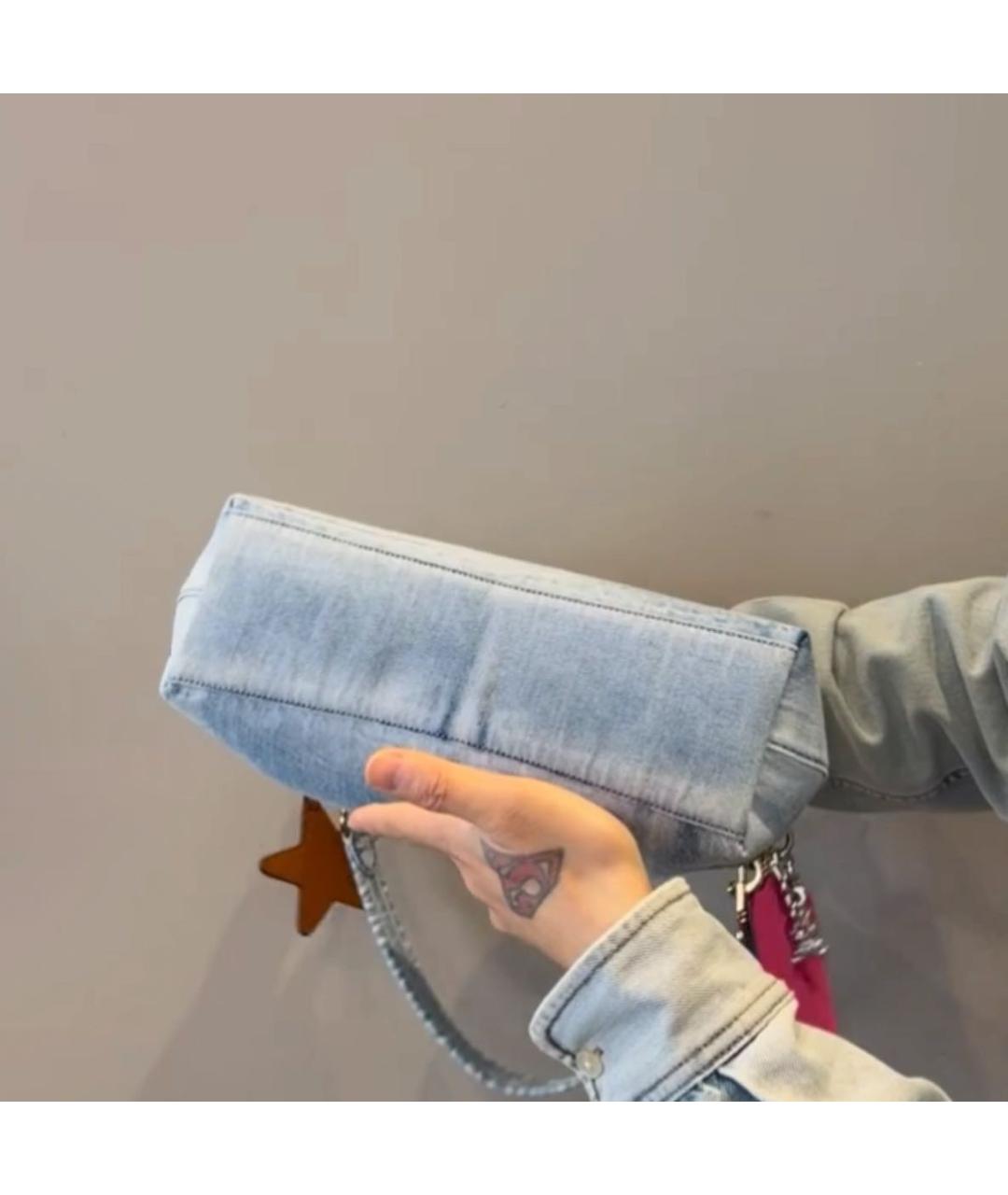 COACH Голубая деним сумка через плечо, фото 8