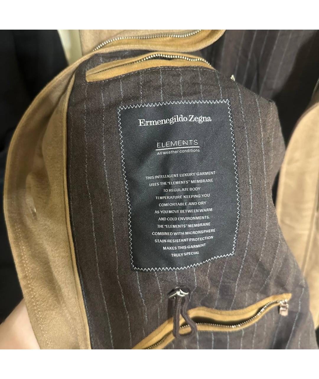 ERMENEGILDO ZEGNA XXX Коричневая кашемировая куртка, фото 3