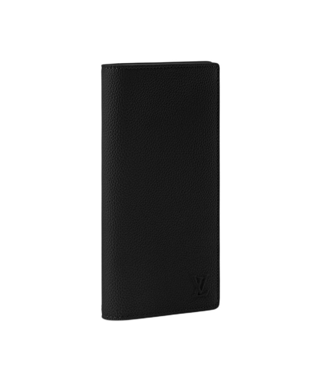 LOUIS VUITTON Черный кожаный кошелек, фото 2