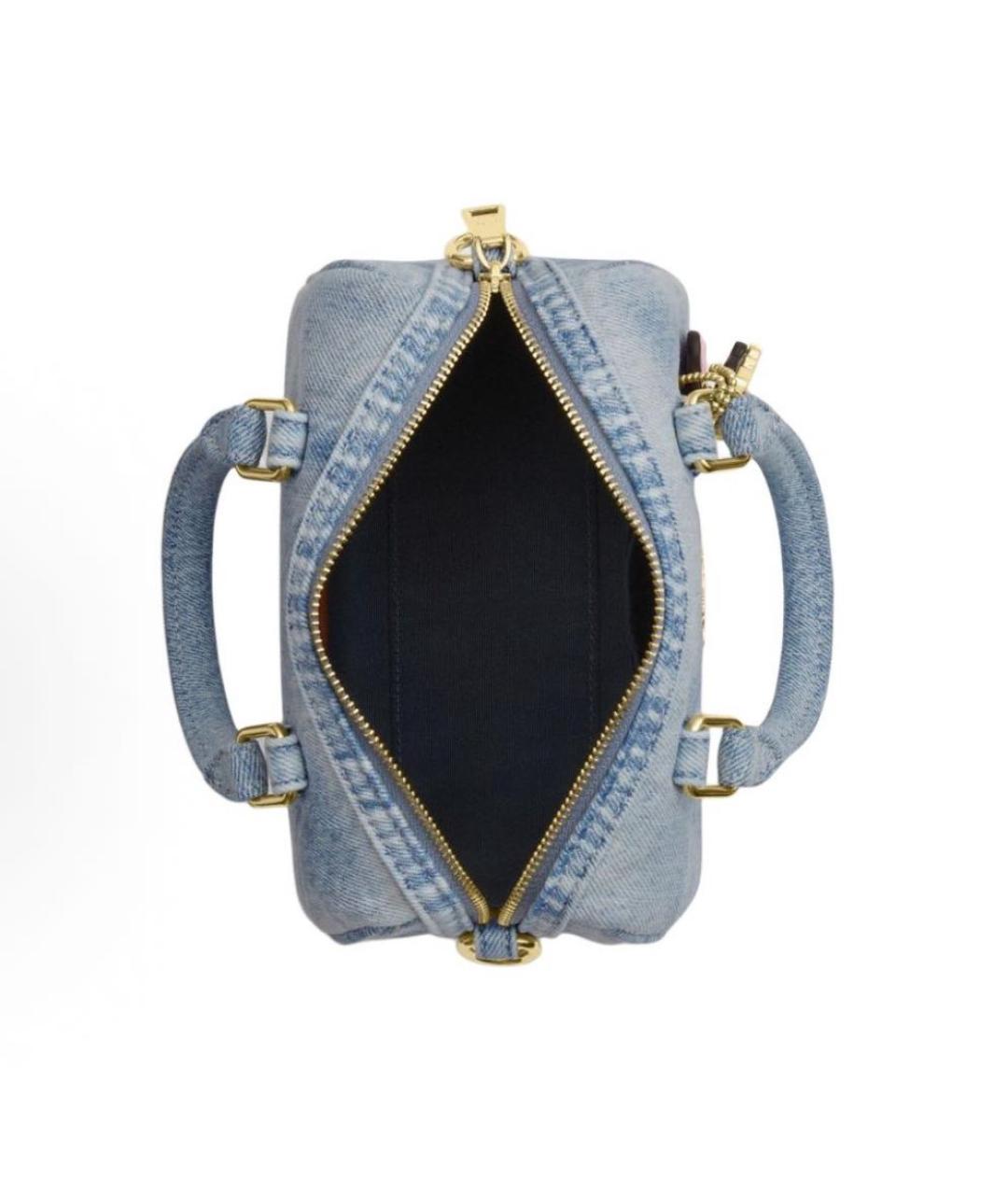 COACH Голубая деним сумка с короткими ручками, фото 3