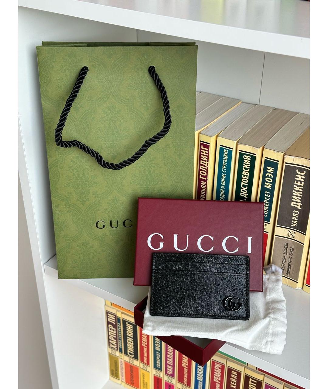 GUCCI Черный кожаный кардхолдер, фото 6