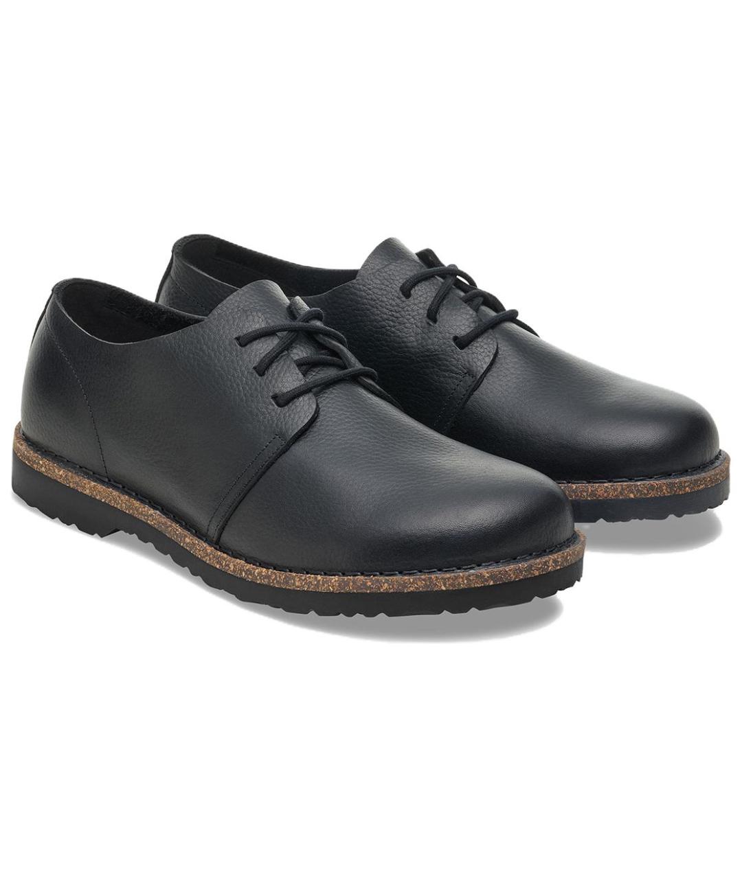 BIRKENSTOCK Черные кожаные туфли, фото 3