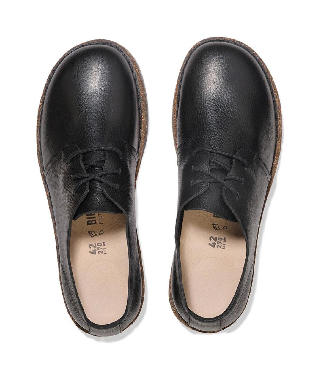 BIRKENSTOCK Черные кожаные туфли, фото 4