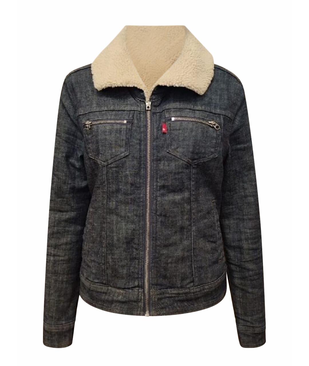 LEVI'S Темно-синяя хлопковая куртка, фото 1