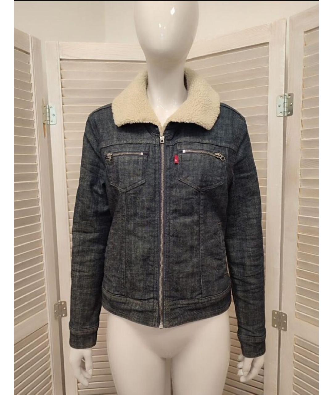 LEVI'S Темно-синяя хлопковая куртка, фото 10