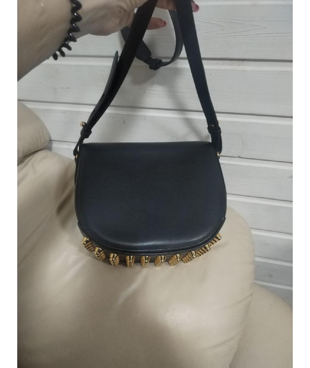 ALEXANDER WANG Черная кожаная сумка через плечо, фото 3