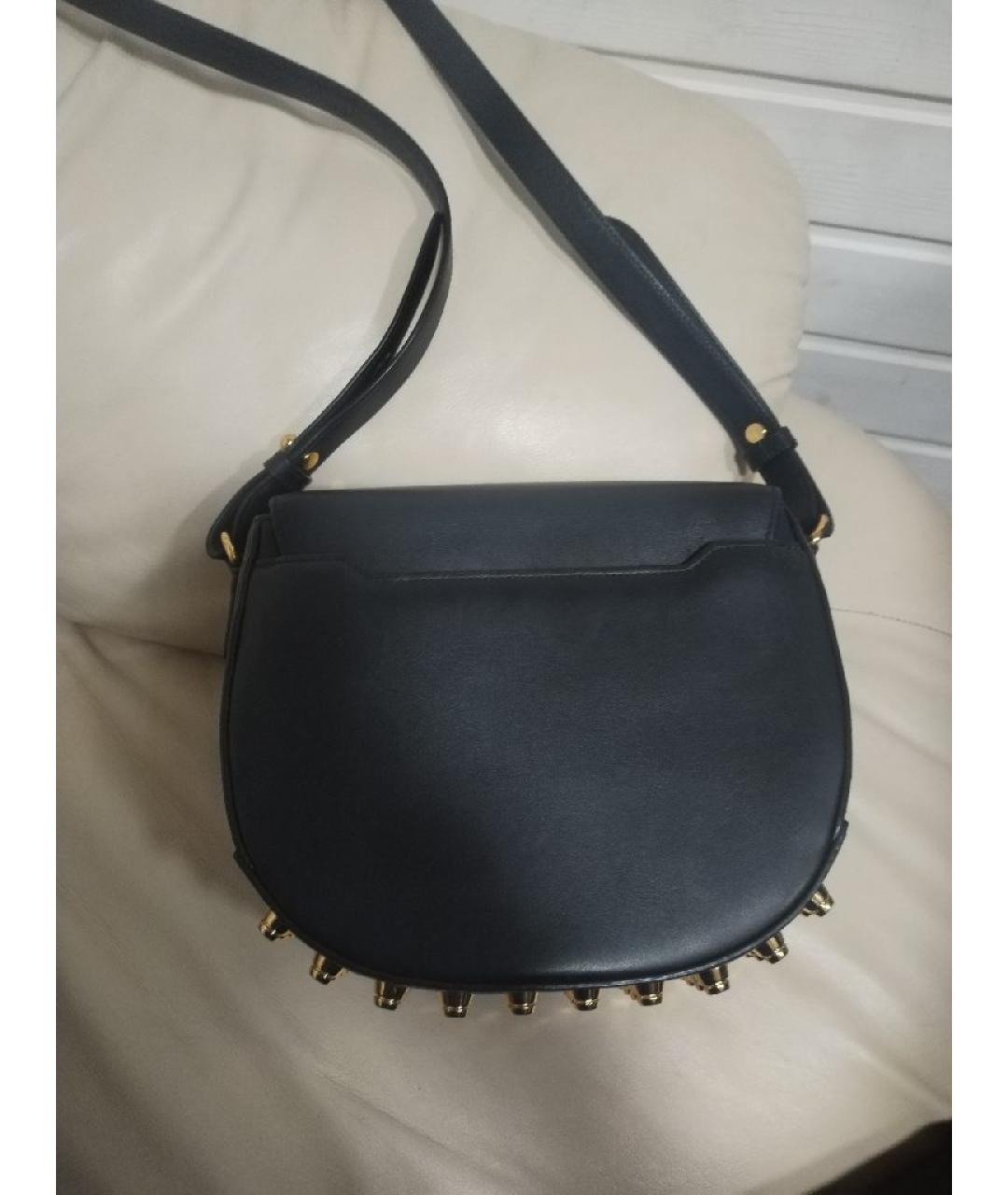 ALEXANDER WANG Черная кожаная сумка через плечо, фото 2