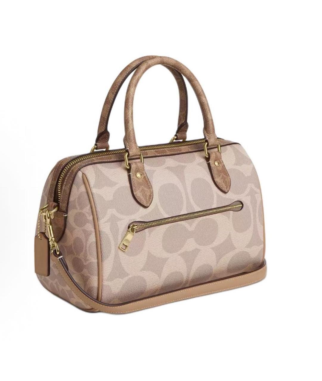 COACH Бежевая сумка с короткими ручками, фото 2