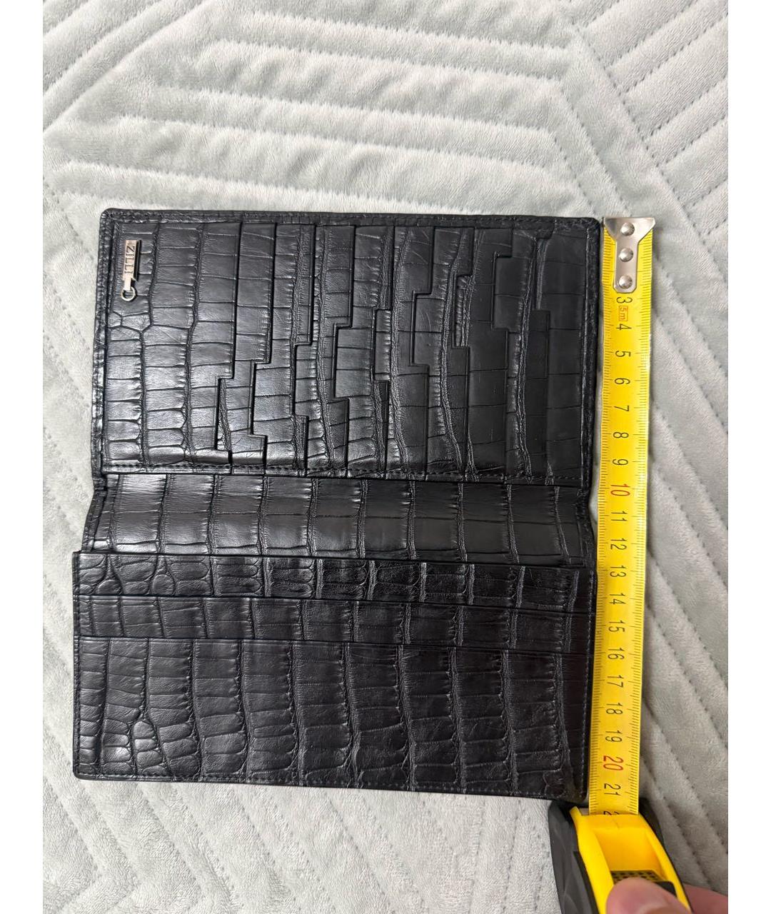ZILLI Черный кошелек из экзотической кожи, фото 8