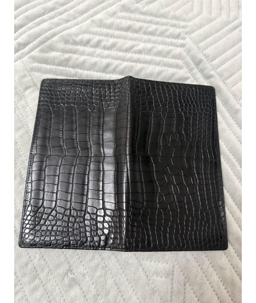 ZILLI Черный кошелек из экзотической кожи, фото 2